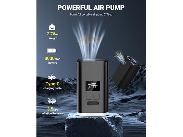 OMQ OMQ Portable Air Pump for Inflatables,Electric Air M