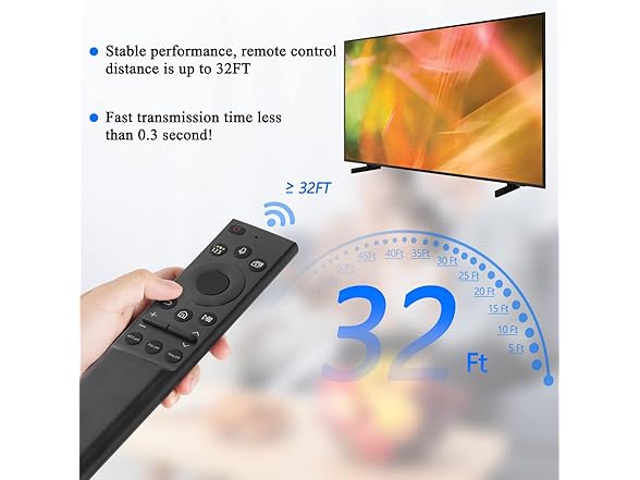 Solar Charging Remote Control for Samsung Smart TV