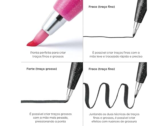 Pentel Brush Sign Pen SES15C-12 Fibre-Tip Pen 1 Pale Pink