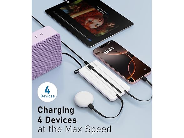 EEIVOL Charger Power Bank 4 Cables