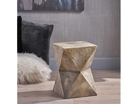Christopher Knight Home Manuel Weight Concrete Accent Table, Light Gray