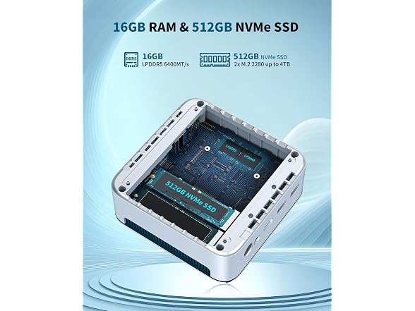Getorli Mini PC Ryzen 5 6600H 16GB Ram