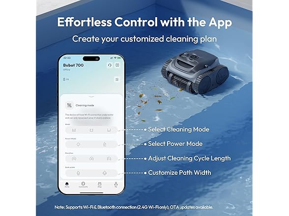 BUBLUE Bubot 700 Cordless Pool Vacuum | 861sq.ft.