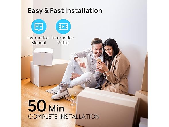 Consciot 52 Inch Ceiling Fan With Lights, Modern Black