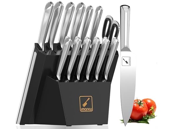 imarku 15 PCS Kitchen Knife Set