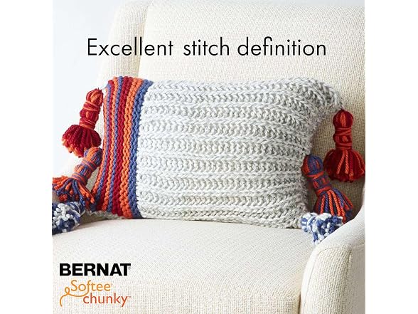 Bernat Softee Chunky Yarn, 3.5 Oz, Gauge 6 Denim