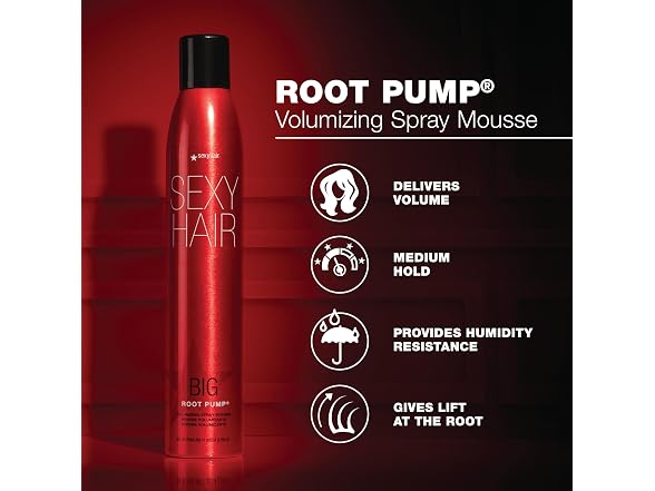 (3 Pack) Sexy Hair Root Pump Volumizing Spray Mousse, 1.6 oz