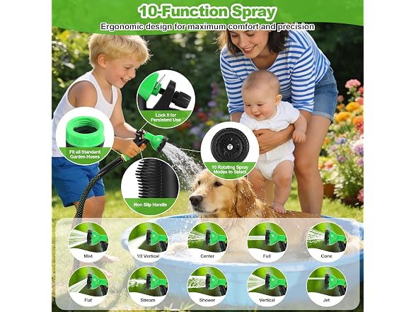 Advinski 100ft 10 Function Garden Hose - Gallery 7