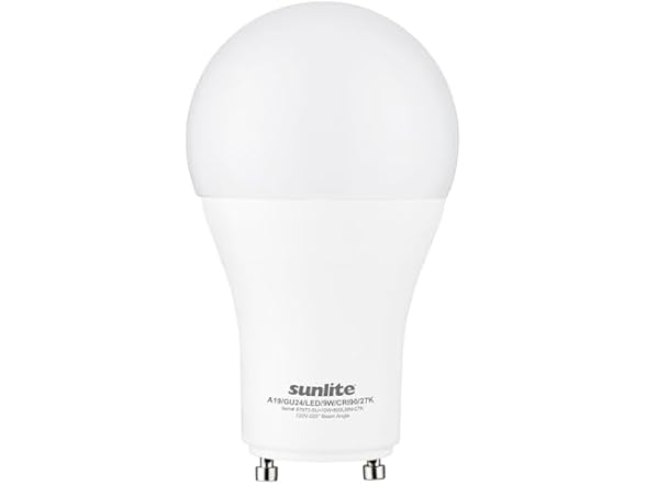 Sunlite A19 GU24 Dimmable Light Bulb, 9 Watts