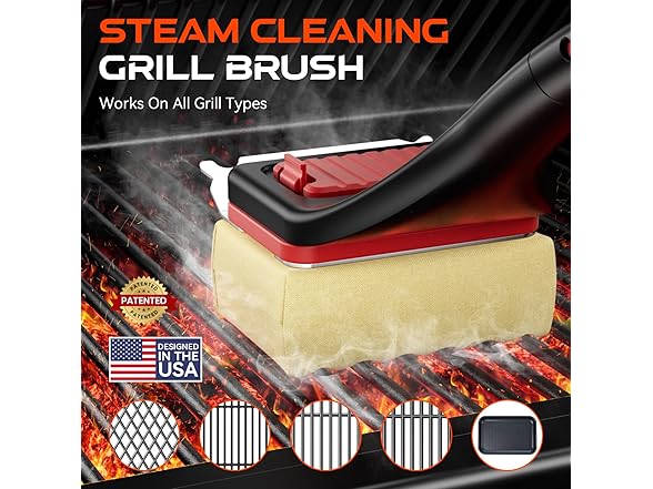 NEWKITCHEN Bristle-Free Steam Cleaning Grill Brush