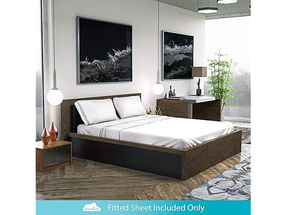 Deep Pocket Fitted Sheet Queen White