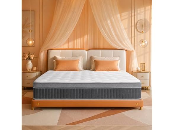 CorePillow 12 Inch Queen Hybrid Mattress, Medium Firm