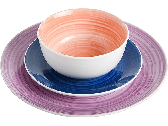 12Pc Or 24Pc Color Vibes Dinnerware Set