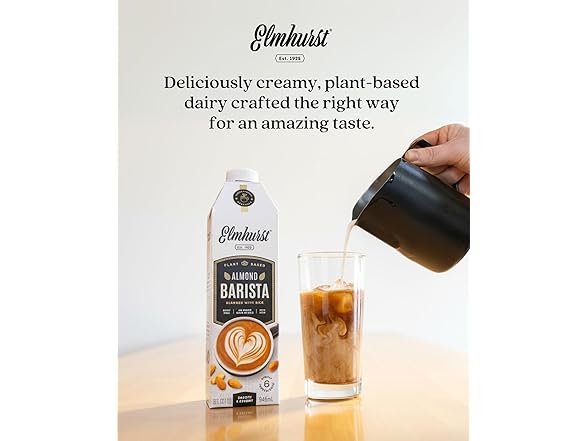 6PK Elmhurst 1925 Almond Milk Barista Edition- 32 oz.