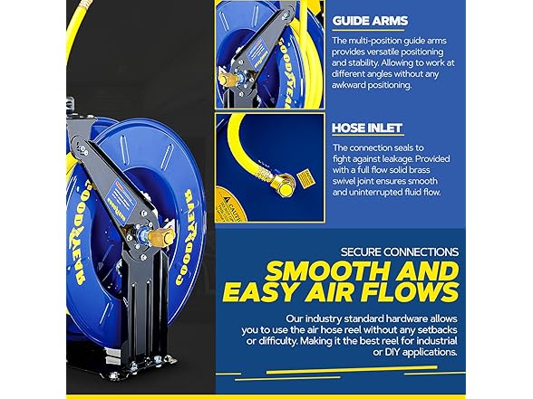 Goodyear Air Hose Reel Retractable 1/2" Inch x 50'