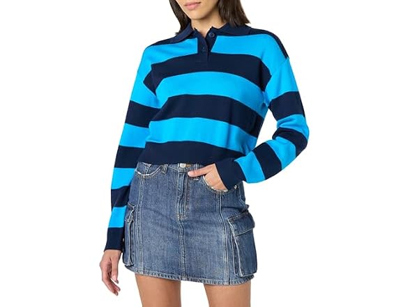 The Drop Women Joan Splitneck Polo Long Sweater - Gallery 3