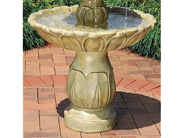 Sunnydaze Classic Tulip 3-Tier Electric Fountain - 46"