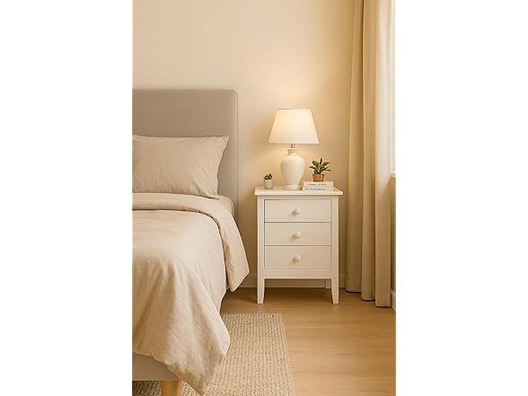 Jela Solid Wood Easy Pieces 3 Drawer End Table/Nightstand