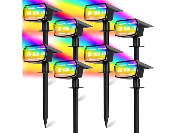 BesLowe Official 8-Pack Solar Spot Light