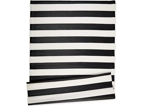 DII Outdoor Rug 4x6Ft, Black & White