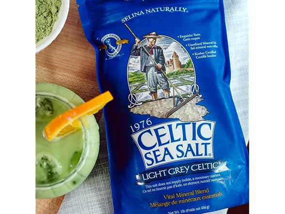 Celtic Sea Salt Light Grey Coarse, Unrefined, 8 oz Bag