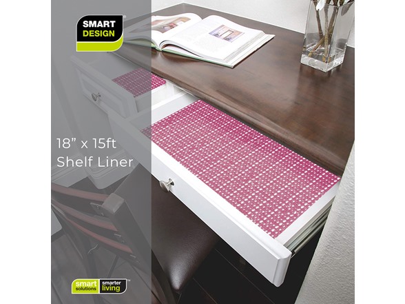 Smart Design Grip Shelf Liner - Berry