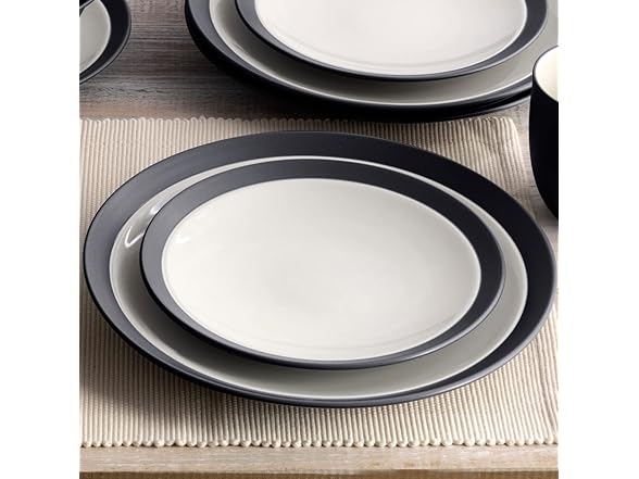 Noritake Colorwave Graphite 4-Piece Curve Place Setting, Service for 1