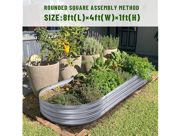 Land Guard GAR-08 2Pcs Raised Garden Bed 8x4