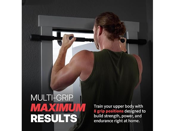 SPRI Pull-Up Bar, 8-Grip Door Frame