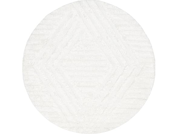 Nuloom Risette Ivory 6 Round Geometric