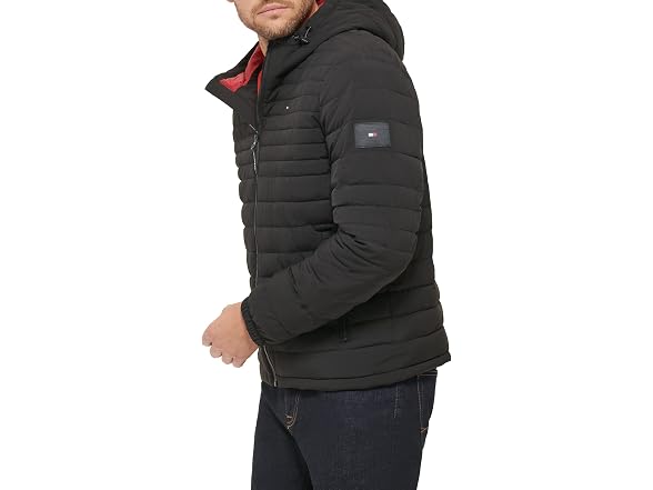 Tommy Hilfiger Men Stretch Poly Hooded Jacket