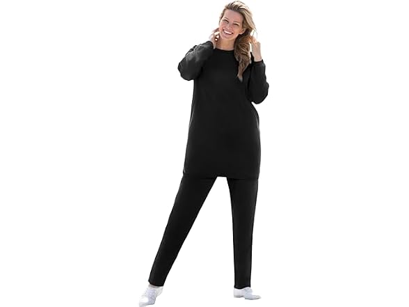 Woman Within Women (L) Fleece Sweatshirt Set
