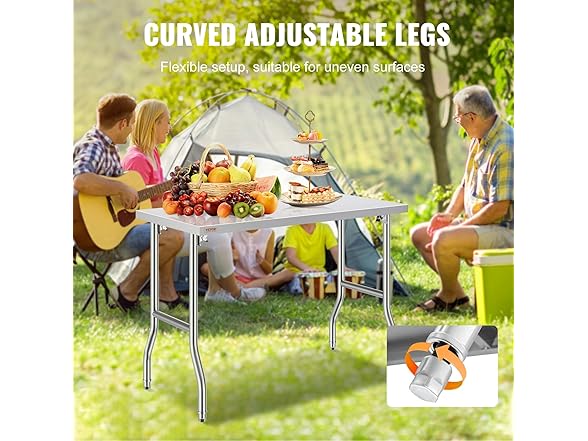 VEVOR Folding Commercial Prep Table