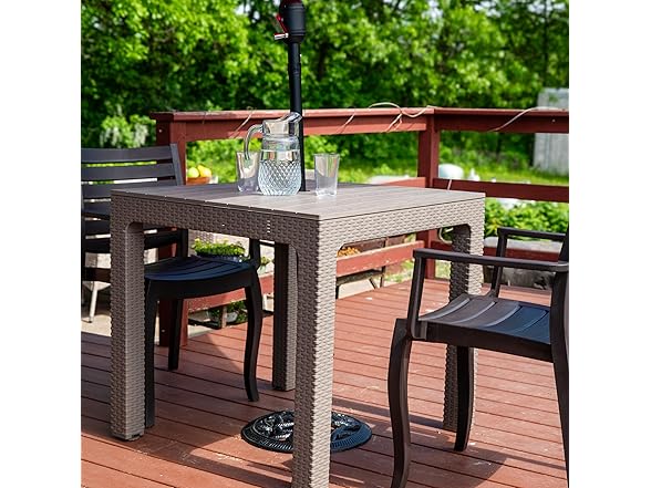Sunnydaze Decor SUP-363 Square Outdoor Table Light Gre