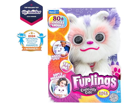 Furlings Aspen - 13" Interactive Plush Toy
