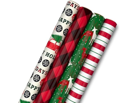 Image Arts Christmas Gift Wrap 4pk