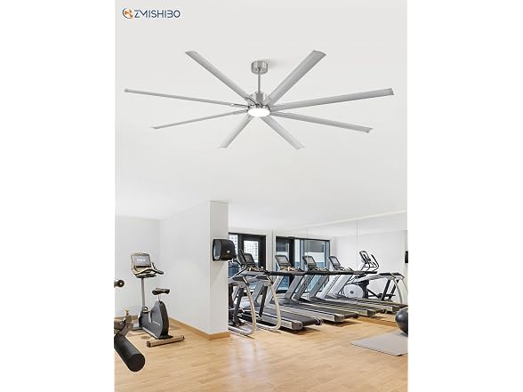 ZMISHIBO 96" Aluminum Ceiling Fan with Lights