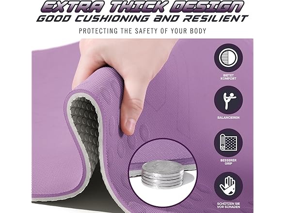 JELS Yoga Mat - Purple