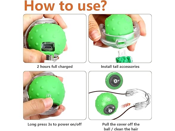 Interactive Cat Toy Ball w/ Motion & Sound