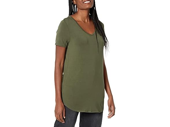 Amazon Essentials Women Relaxed-Fit V-Neck Shirt