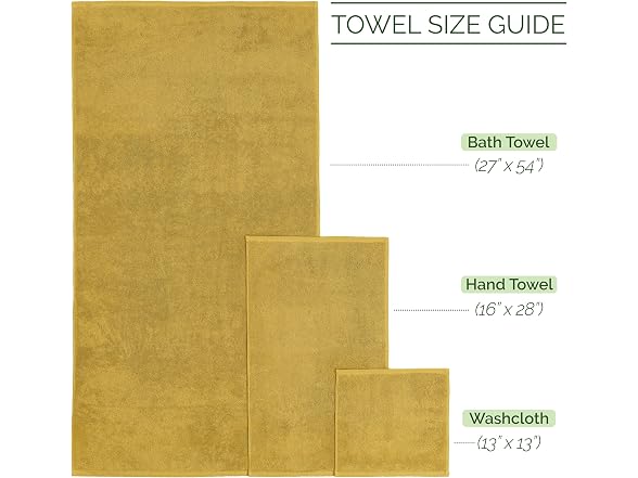 Elegant Comfort 100% Turkish Cotton Corduroy Towels, Gold