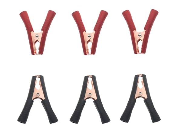 100A Battery Clamps 6Pcs 3Red 3Black