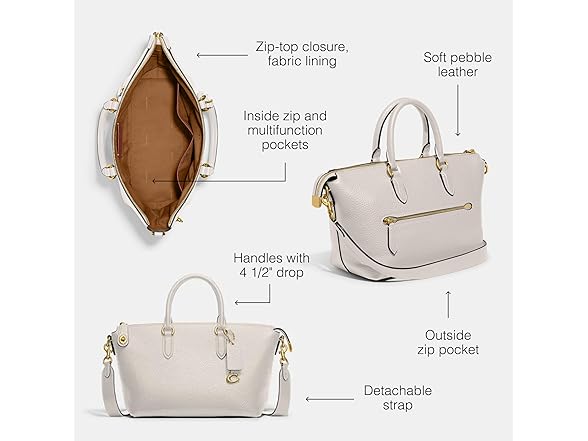 Coach Women's Soft Pebble Leather Cara Satchel