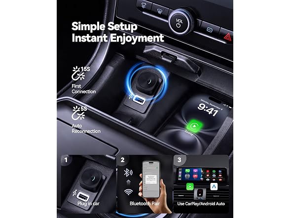 iGENJUN Wireless CarPlay Android Adapter