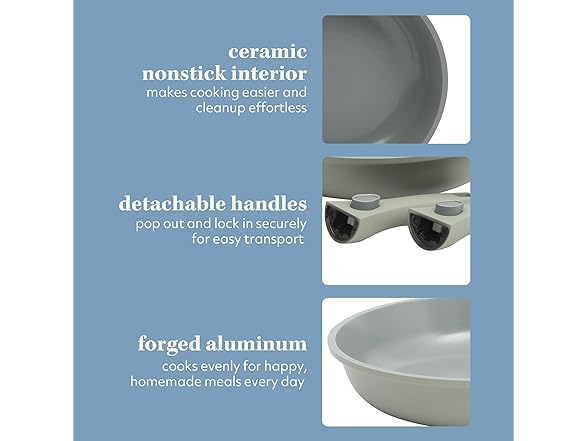 Sur La Table Aluminum Detachable Handle Pan Set