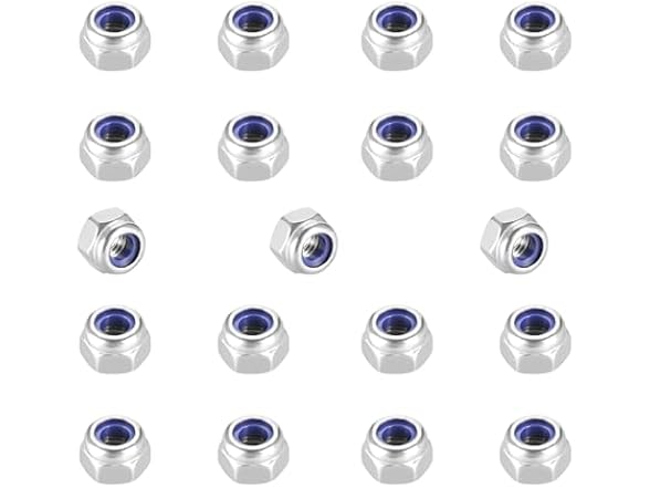 SpzcdZa 190Pieces M5-0.8mm Nylon Lock Nuts