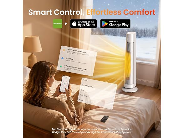 FLANUR 1500W Ceramic Smart Space Heater