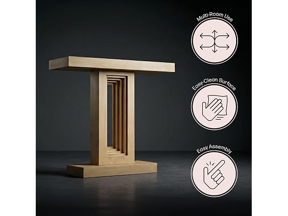 Alaterre Pismo Console Table Light Oak