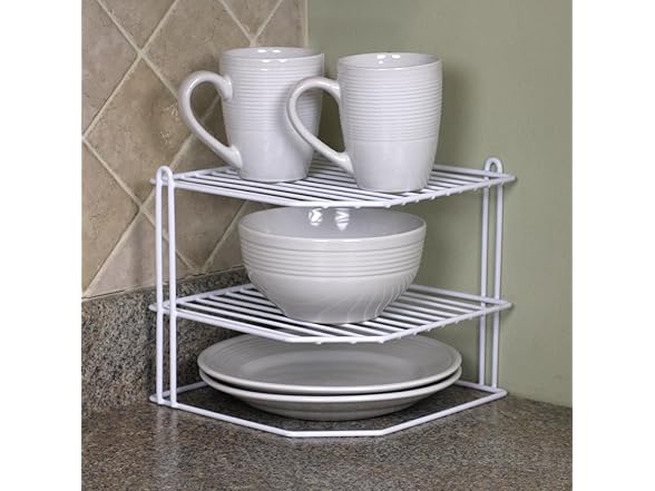 Home Basics Corner Rack, White