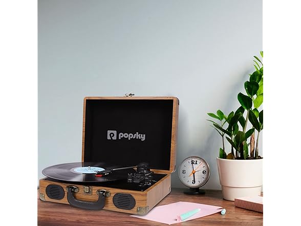 Popsky Record Player with Speakers